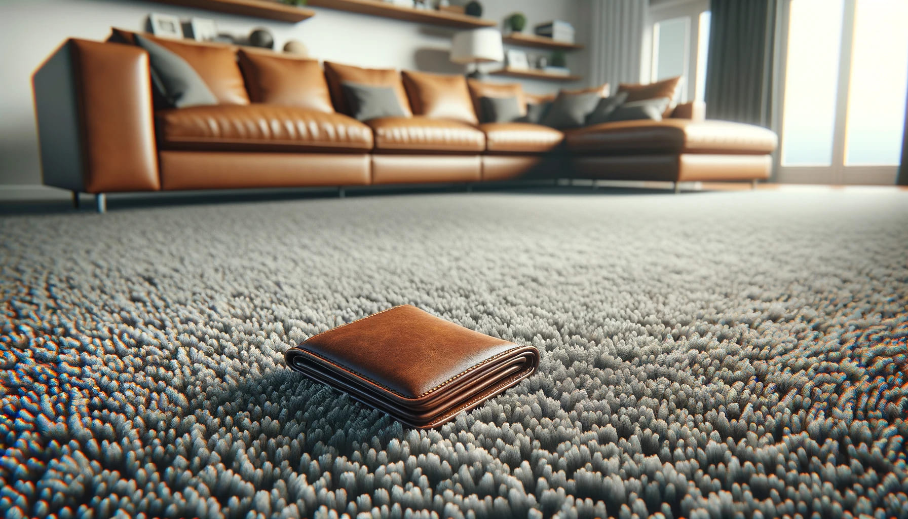 Wallet On Carpet Flooring